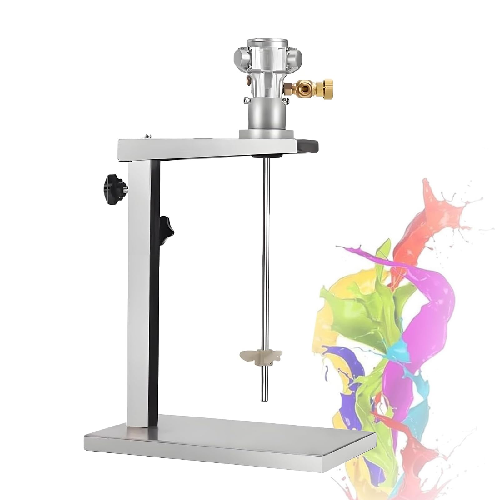 Mélangeur de peinture pneumatique 3,8 l avec agitateur d'air 1/16 HP et support réglable