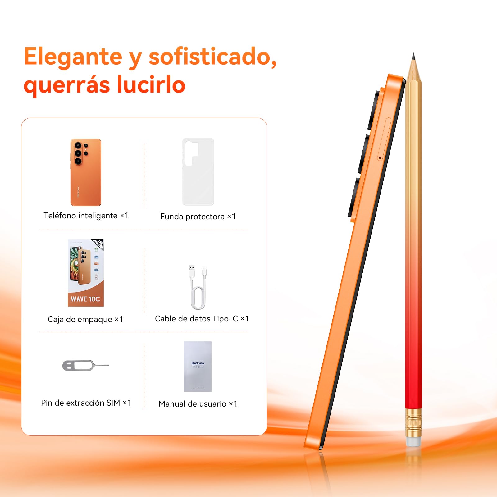 Blackview 6,88" HD+IPS Wave 10C Moviles Baratos Android 16 Smartphone, 32MP+13MP, 16GB+128GB/1TB, 5000mAh,4G Telefono Movil Triplo Slot per Schede, WiFi 5/3,5mm/FM/OTG,3 Anni Garanzia