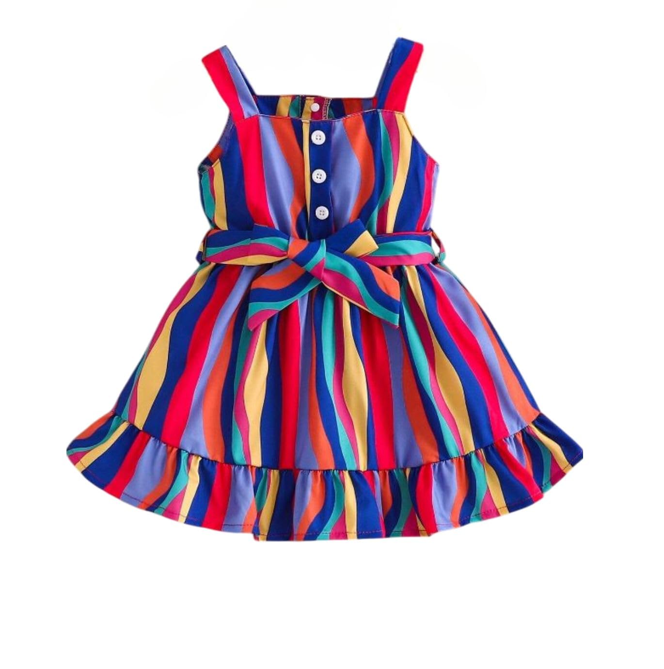 SHRIMATE Apparels Summer Dress for Baby Girl/Frocks for Baby Girl/Baby Frocks Girl Poly Rayon/Casual Dress Short Flutter Sleeve-picture-34