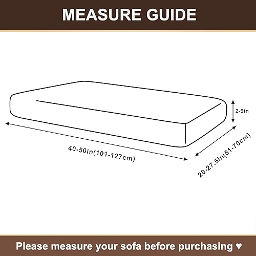Miniatura 4 de NIBESSER Fundas de cojín de repuesto impresas y elásticas para sofá, protector de muebles con parte inferior elástica (M, patrón de flores)