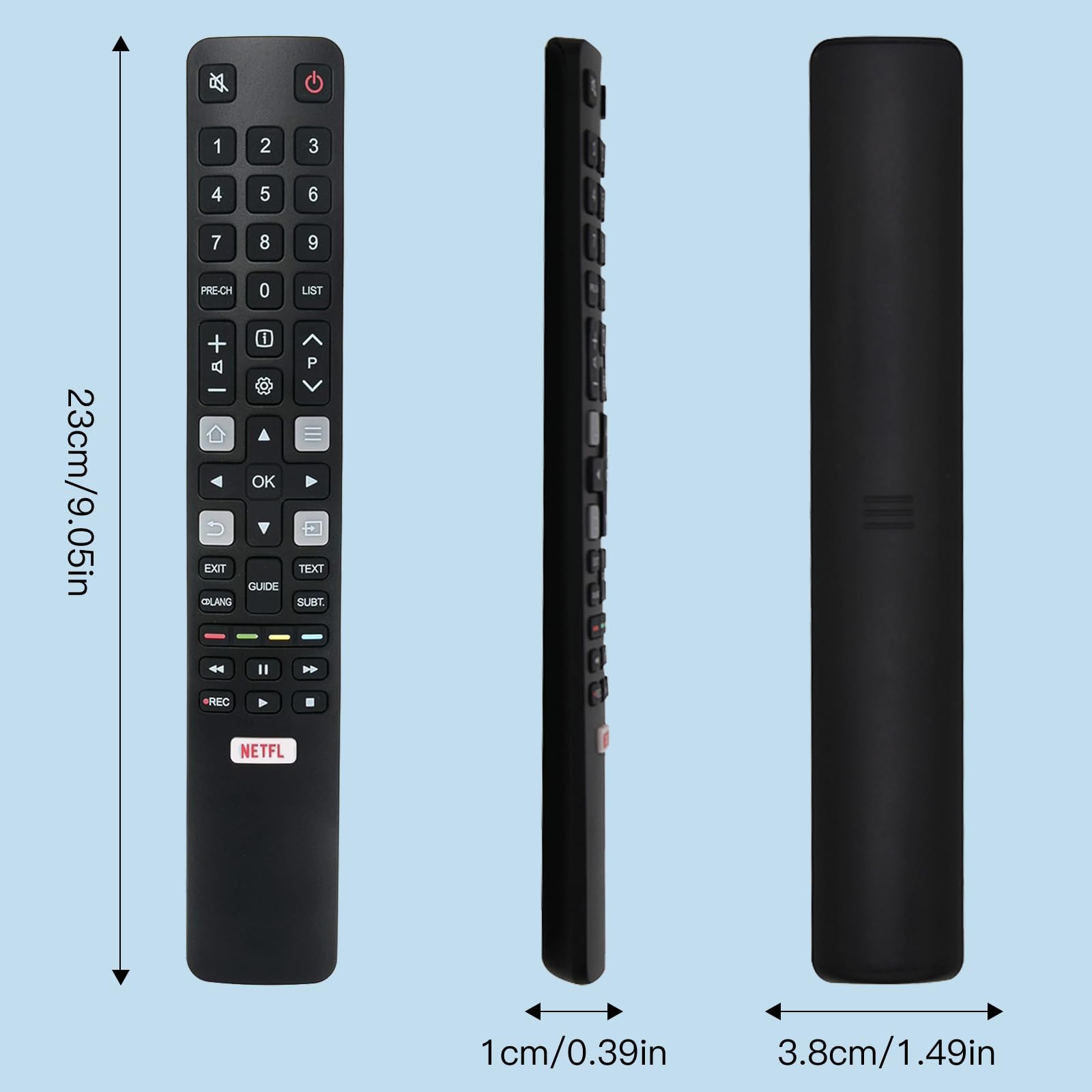 Télécommande TCL de Remplacement RC802N Télécommande Universelle TCL TV Compatible avec Tous Les téléviseurs TCL Smart TV, avec Bouton de Raccourci Netflix 32ES560 40ES560 U50P6146 U55C7006 U65X9026