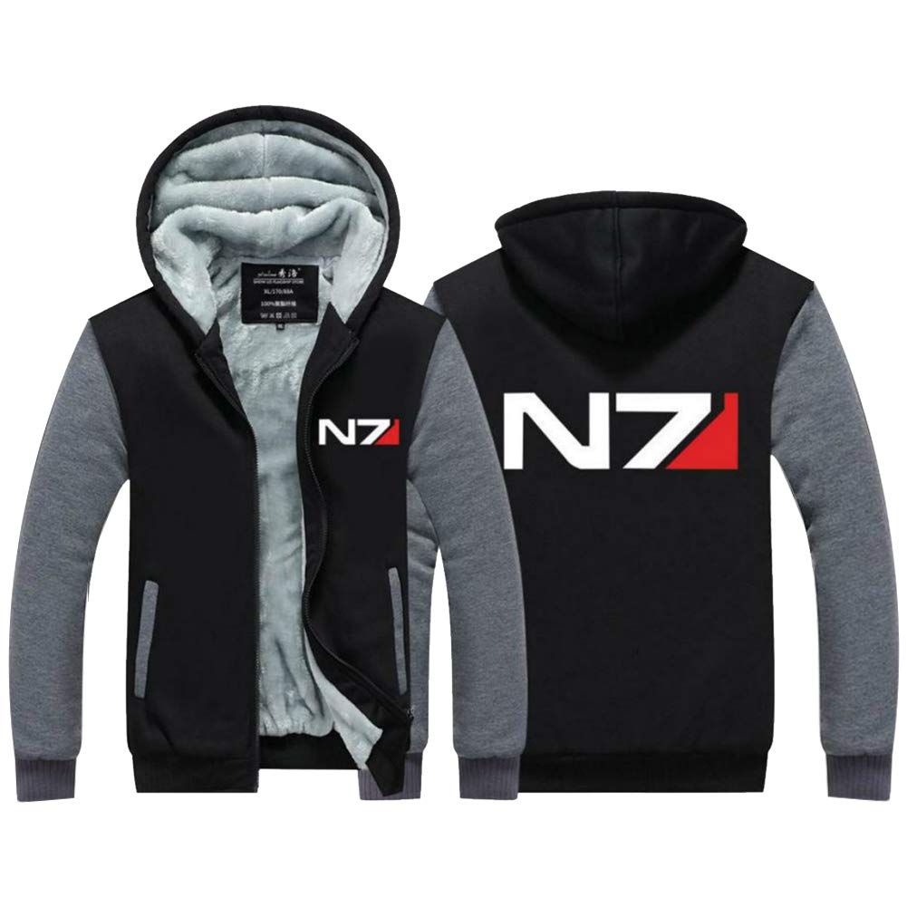 Mens Clothing N7 Jacket Fleece Hoodie Winter Sweatshirt Coat Cosplay Costume