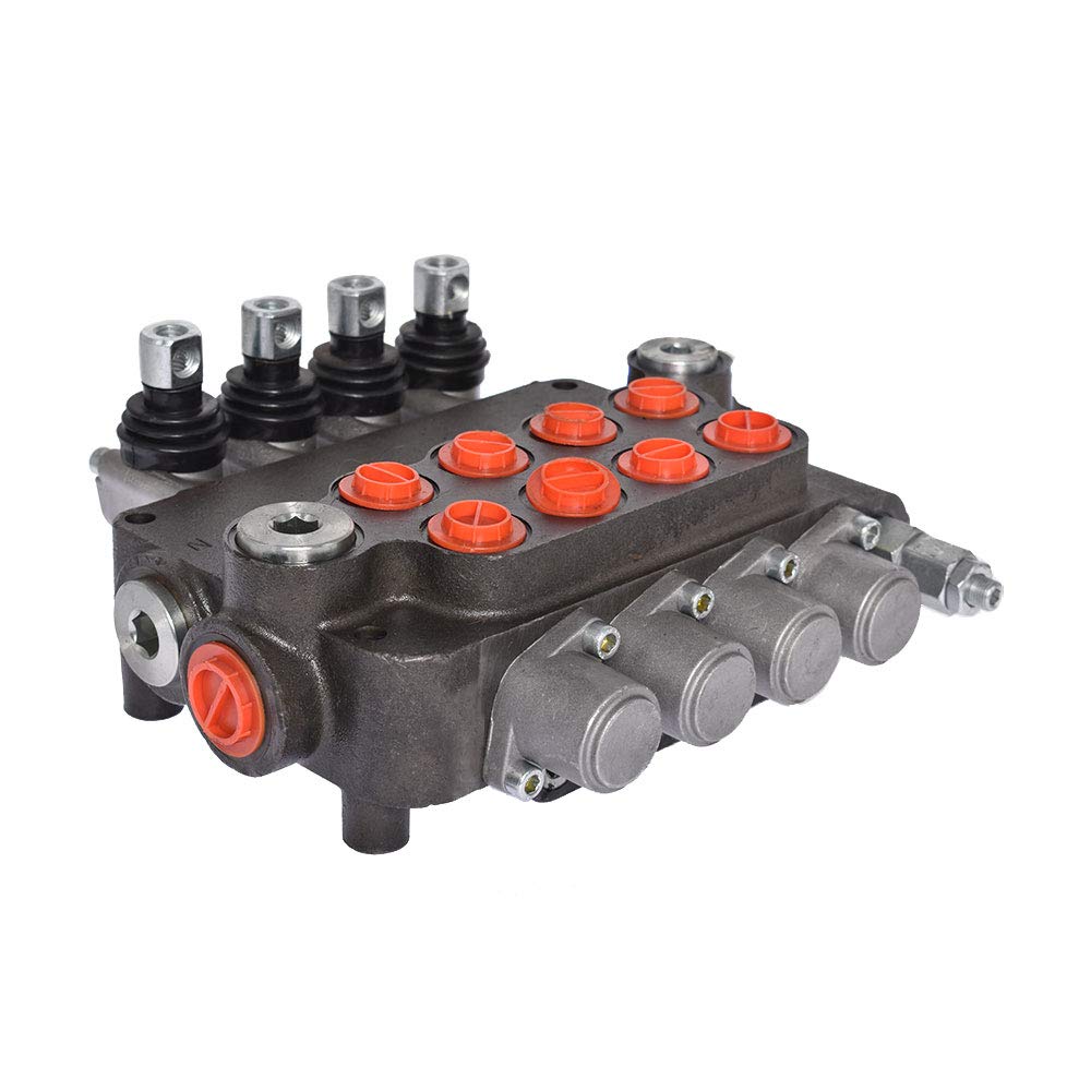 Valvola direzionale idraulica a 4 Vie da 21 GPM e 3600 PSI, con Porte SAE, a Doppio Effetto, per Piccoli trattori, trattori, Pale caricatrici e spaccalegna.
