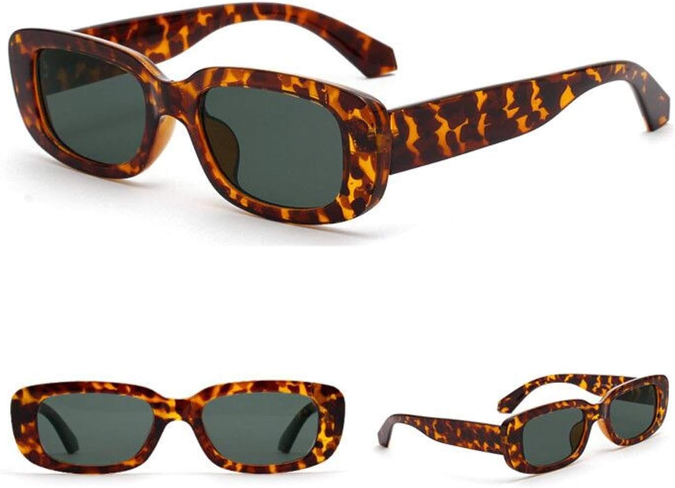 ADE WU Rectangle Sunglasses for Women Men Retro 90s Trendy Narrow Rectangular Sun Glasses Fashion Y2K Unisex Stylish - Image 4