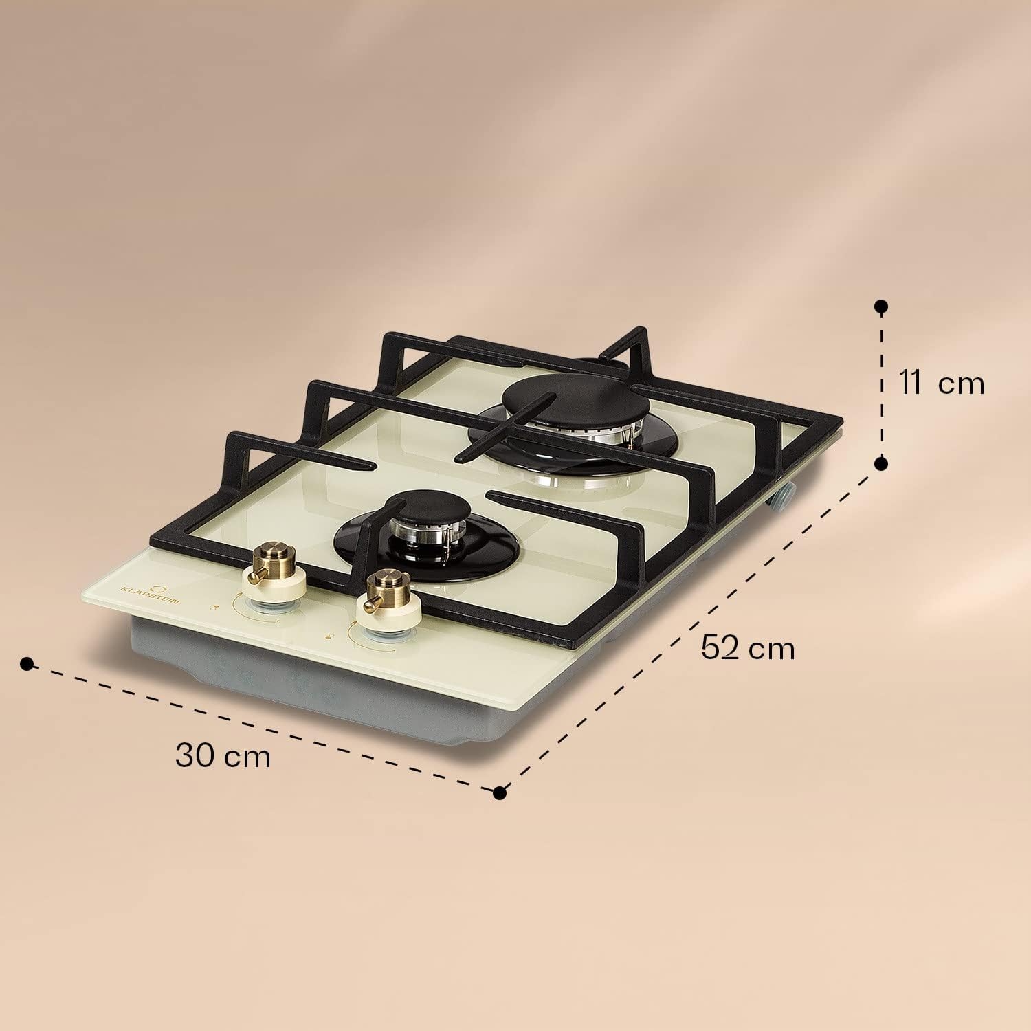 KLARSTEIN Victoria - Piano Cottura a Gas, 4 fuochi, 60 cm, da Incasso, Bruciatori Sabaf, Gas Metano/Propano, Valvole di Sicurezza, Spegnimento Automatico, Supporto Pentole in Ghisa, Nero KLARSTEIN Victoria - Piano Cottura a Gas, 4 fuochi, 60 cm, da Incasso, Bruciatori Sabaf, Gas Metano/Propano, Valvole di Sicurezza, Spegnimento Automatico, Supporto Pentole in Ghisa, Nero