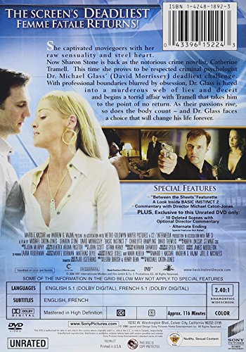 Basic Instinct 2 en DVD USA para una Noche de Cine de Intriga Psicológica en Casa 3