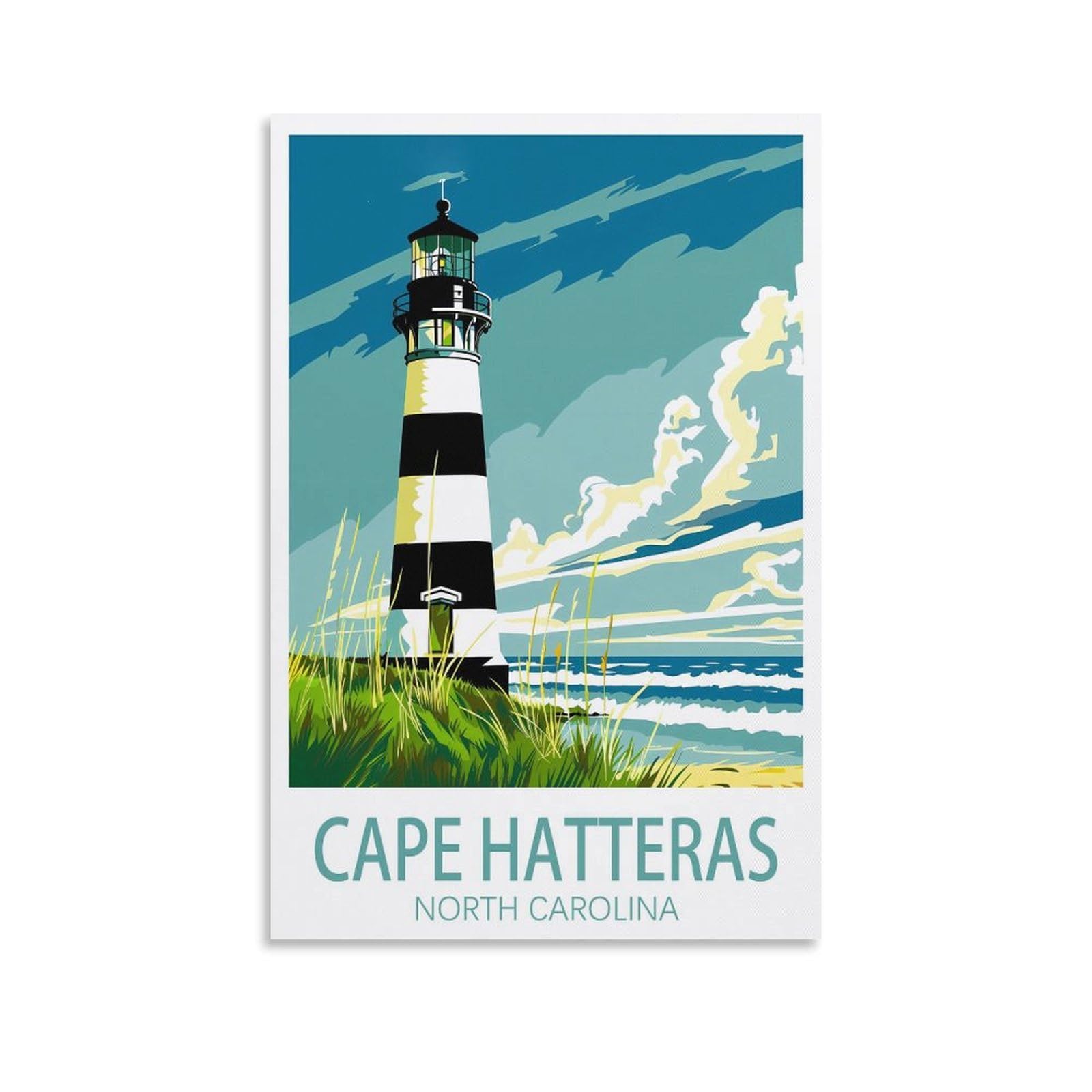 Epxznm D362 Metal Tin Sign Cape Hatteras North Carolina Metal Wall Art Bar Sign For Kitchen Pubs Coffee Metal Wall Decoration 30X40cm