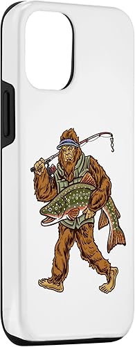 Miniatura 3 de Funda para iPhone 1212 Pro Brook Trout River Fishing Bigfoot Caza Pescadores