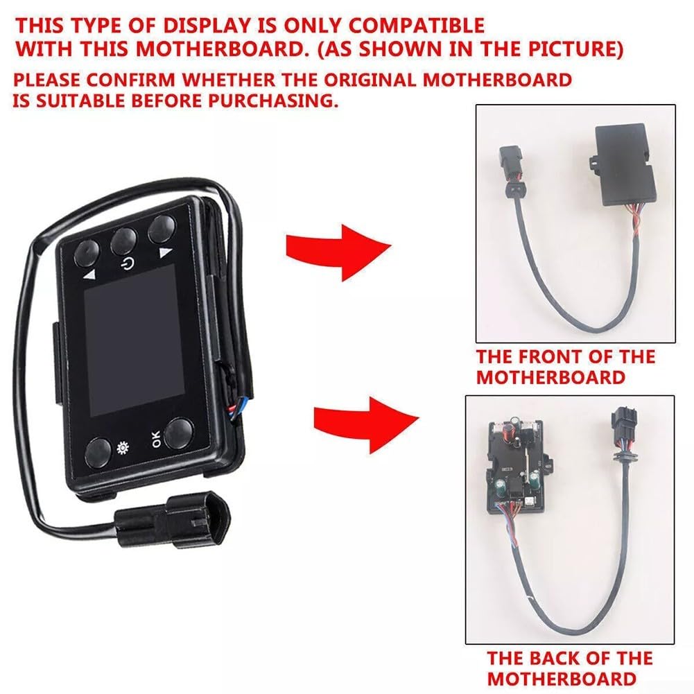 Interruttore LCD per riscaldatore di parcheggio, controller riscaldatore 12/24 V con display LCD, per riscaldatore diesel ad aria per auto e camion