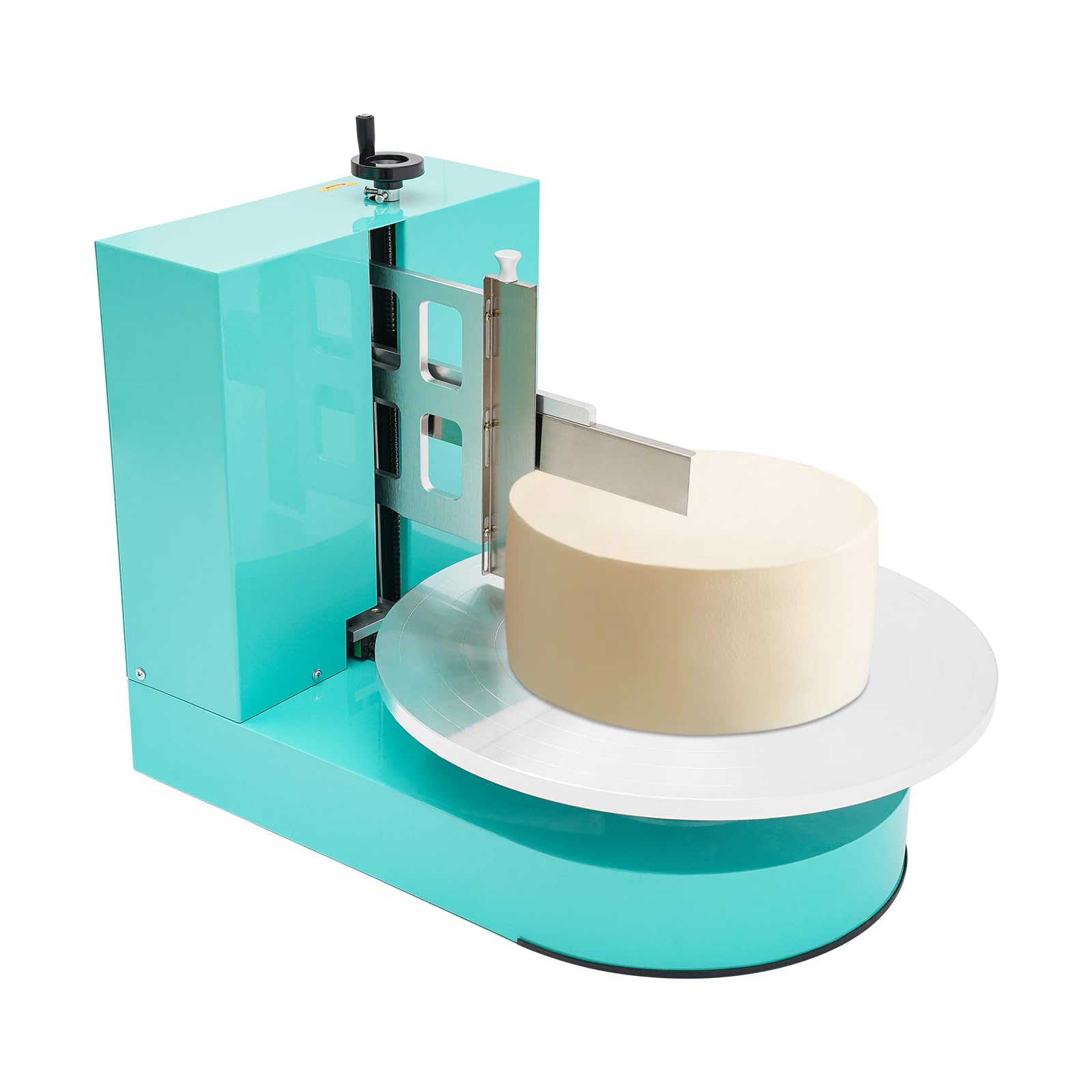 Unnsiapit Cake Decorating Machine, 200W Electric Cake Cream Spreading Coating Machine with Turntable and Adjustable Scraper, Cake Frosting Smoother, for 4-16in Cake, 0-320RPM (Green)