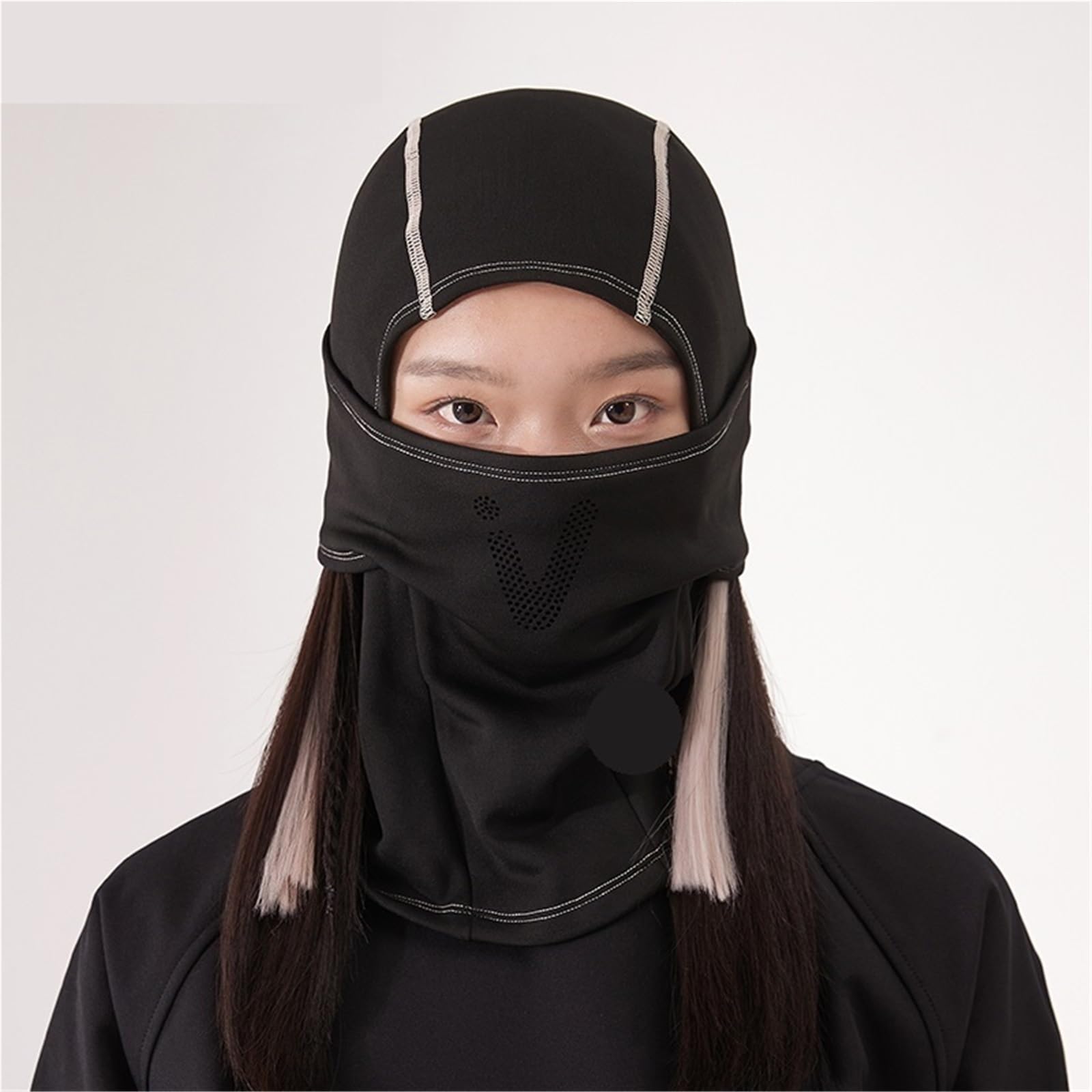 2Pcs Ski Mask Winter Cycling Thermal Keep Warm Windproof Face Fishing Skiing Hat Headwear para Esquí Ciclismo