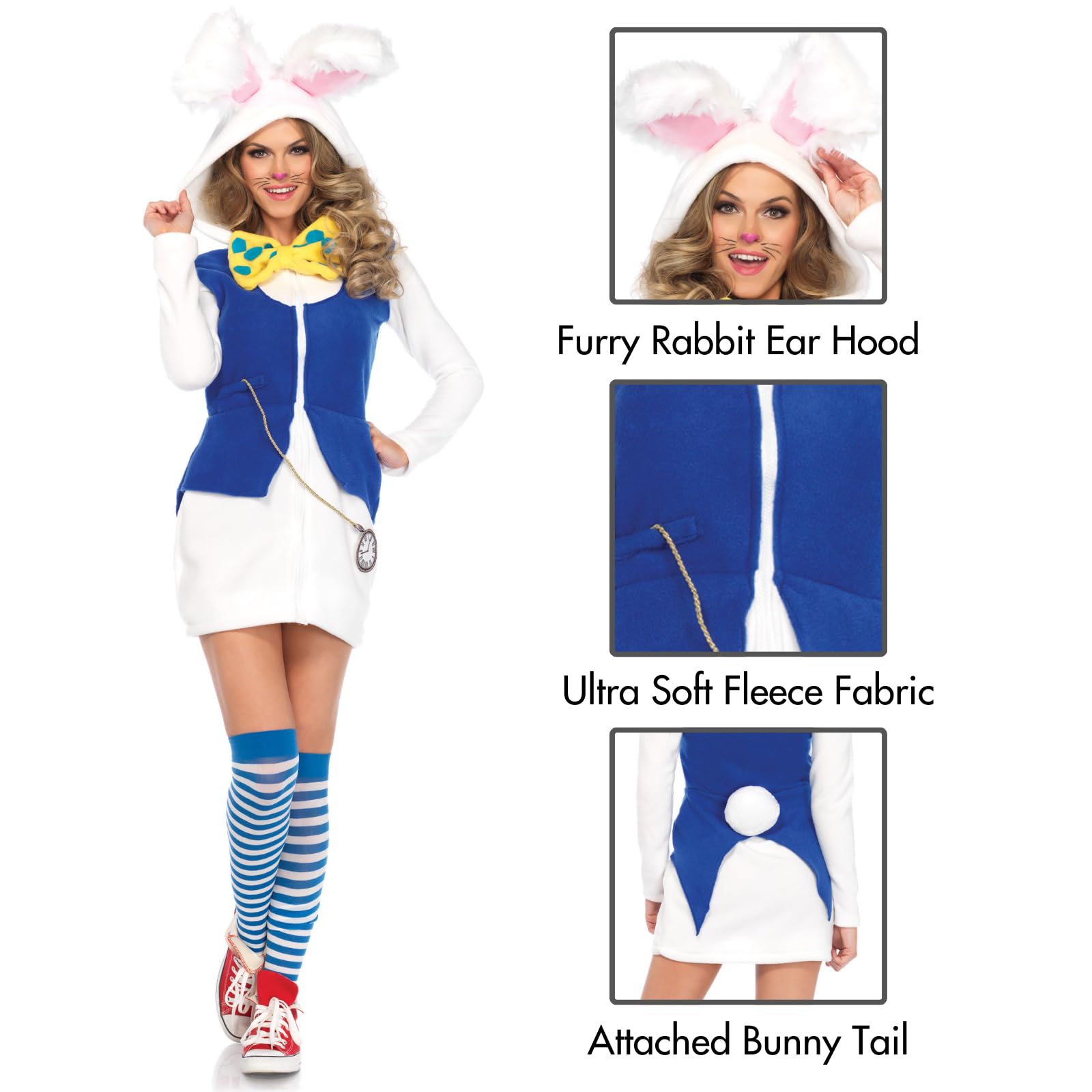 Leg Avenue 85591 Cozy Rabbit, Costume di Carnevale, per donna, S, colore: bianco/blu