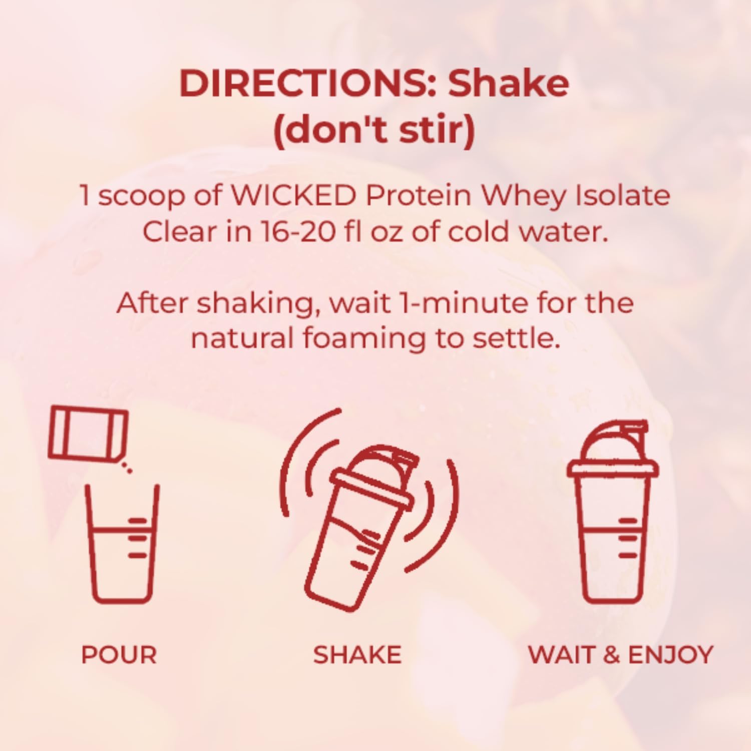 WICKED Protein Powder, Clear Whey Isolate, 23g Protein, 95 Calories, Refreshing Juice, Clean Label Project Certified, Gluten Free, Post Workout Recovery, Protein for Women and Men Watermelon