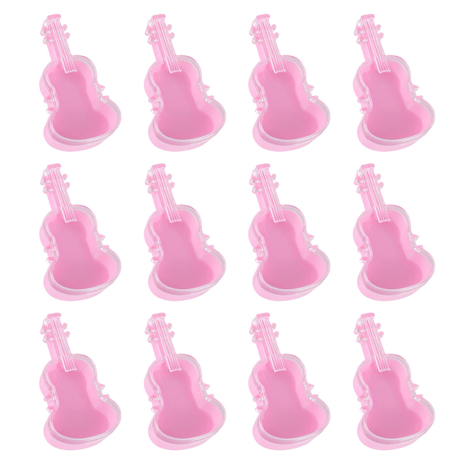 Buxuaaaa B Uxuaaaa 12Pcs Violin Shaped Candy Ox Clear Container Party Treat Ox For Sweets Chocolate Jewelry Craft Organization Clear Candy Container