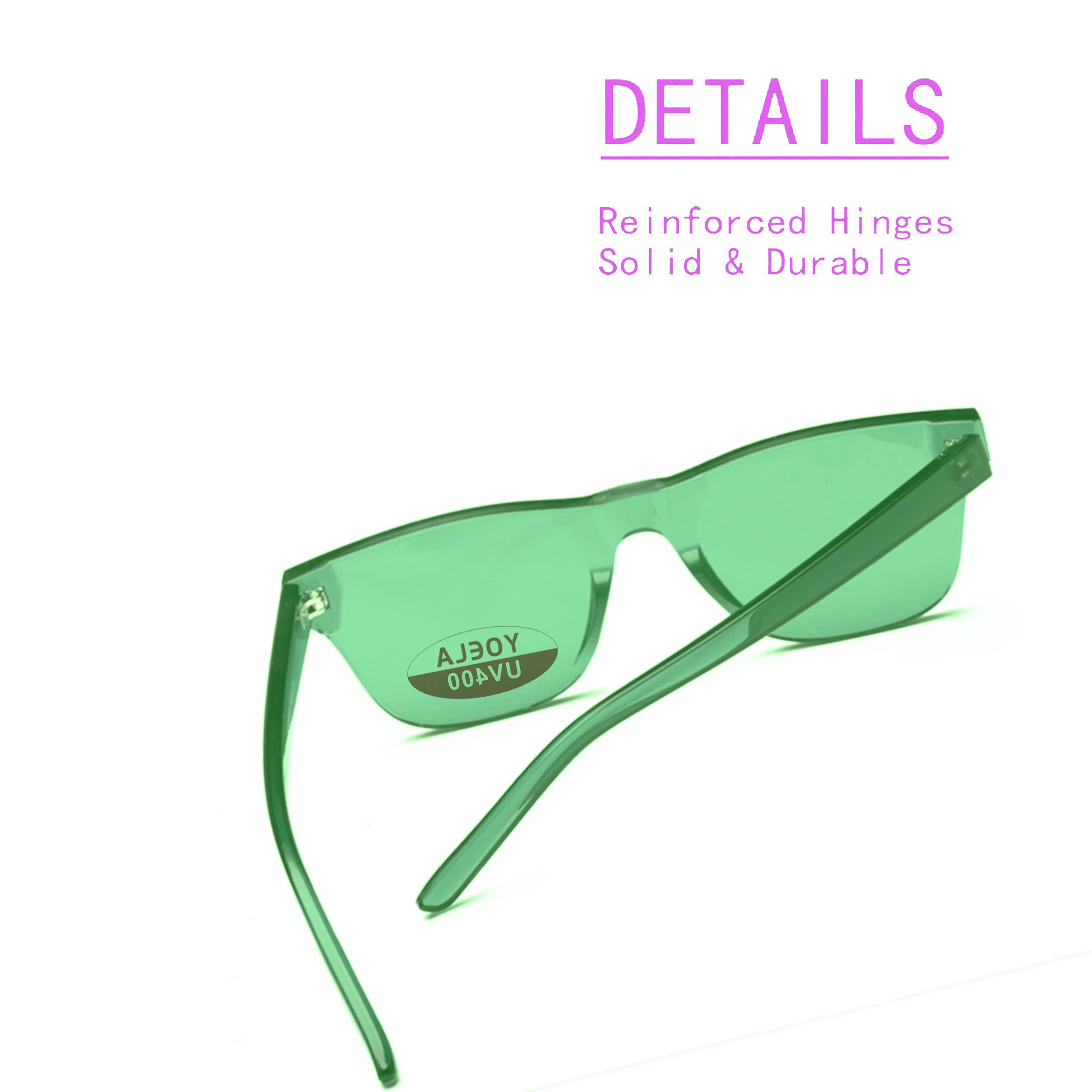 Übergroße quadratische randlose Sonnenbrille getönt Unisex Damen Herren Einteilige farbige transparente Brille Retro Brille