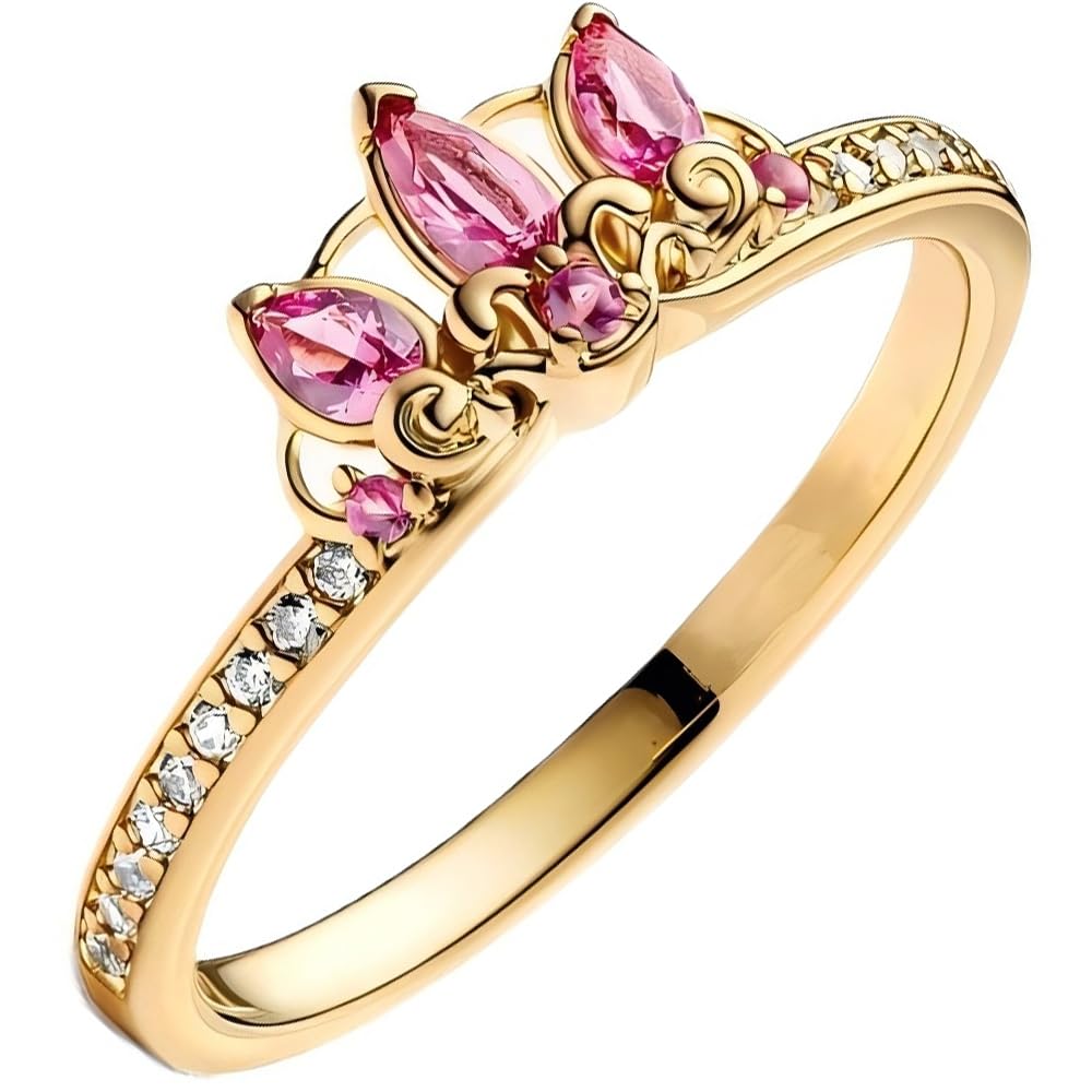 Princess Ring Fit Women Fashion Gifts 925 Sterling Silver DIY Jewelry