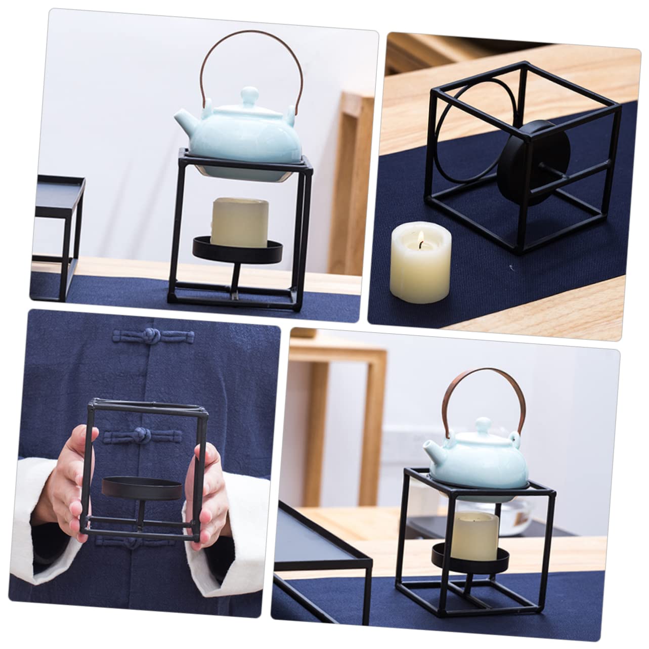 MAGICLULU 1Pc Iron Teapot Warmer for Tea Iron Material Design for Home Office Use Versatile Teaware Without Candle for Tea Lovers
