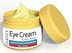 Creme para olhos Retinol para inchaço e bolsas, creme para combater o envelhecimento sob os olhos com retinol e cafeína para suavizar linhas finas, rugas e olheiras, 50 ml