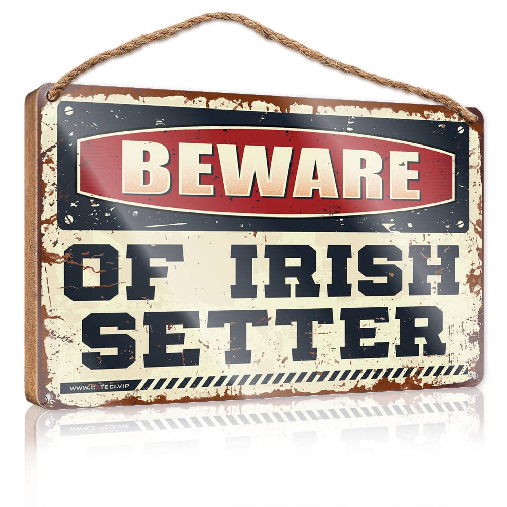 Signs & Plaques Beware Of Irish Setter Wooden Sign Summer Decor Outdoor Signs And Decor(15X28CM)
