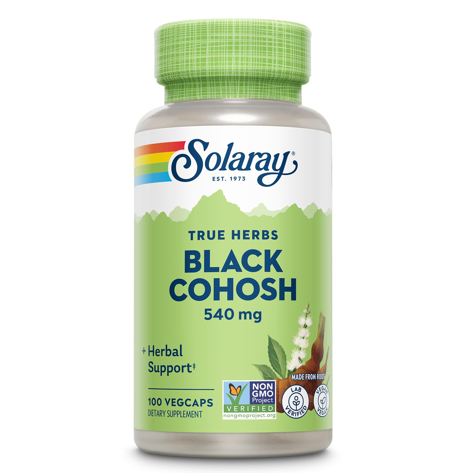 True Herbs Black Cohosh - Herbal Supplements for Women's Wellness - Supplying 540mg of Black Cohosh Root per Serving - Non GMO, Vegan, Gluten Free, 60-Day Guarantee - 100 Servings, 100 VegCaps