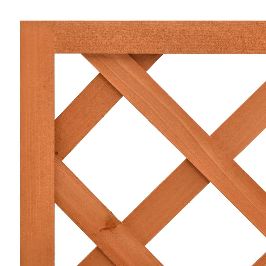 Cozynest Tannenholz Massiv Garten Spalier mit Blumenkasten Pflanzkasten Rankhilfe Rankkasten Rankgitter Blumenständer Blumenkübel 50x25x90cm (Orange)