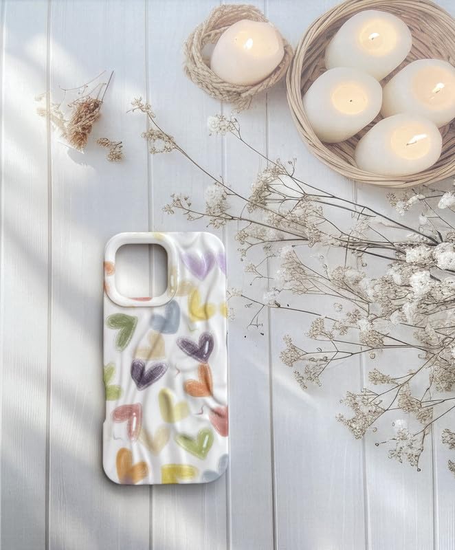 Image of COVERLY for iPhone 16 Pro Max 3D Premium Rainbow Pastel Swirl Design Phone Case, Luxury Texture Trendy Retro Cute Colorful Artistic Cool Pattern -Aesthetic Princess Cover for Apple iPhone 16 Pro Max