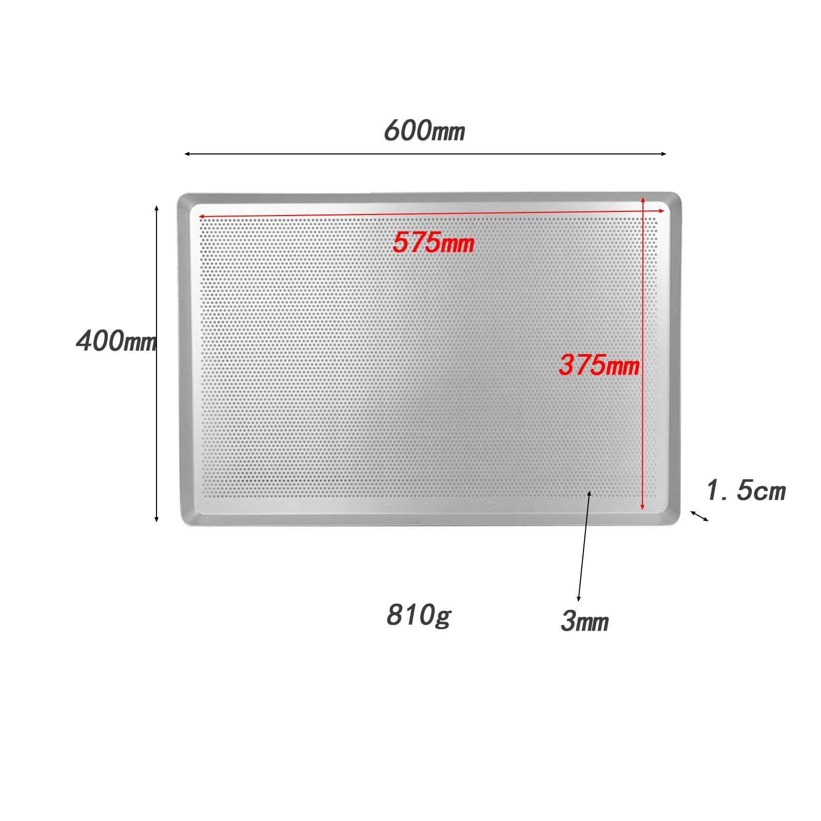 Pizza Pan Aluminium Kuchenform Lochblech Ofenbackblech Backplatte Aus Robuster Aluminiumlegierung für Freundeskreis Backabende Feierlichkeiten, Stil b