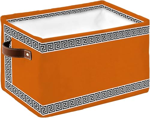 Cestas de almacenamiento grandes, caja de almacenamiento plegable naranja, organizador de lavandería para armario, estante de guardería, dormitorio