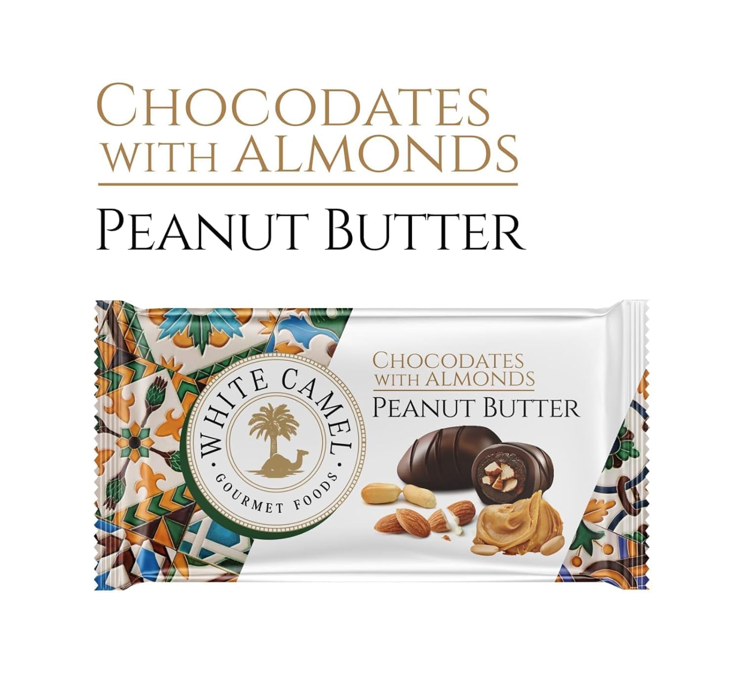 White Camel Gourmet Foods Chocodates with Almonds, Bulk Assortment Pouch, 1kg, Approx. 50 Pieces, Perfect for Sharing and Parties (From DECAENT FOODS) 2