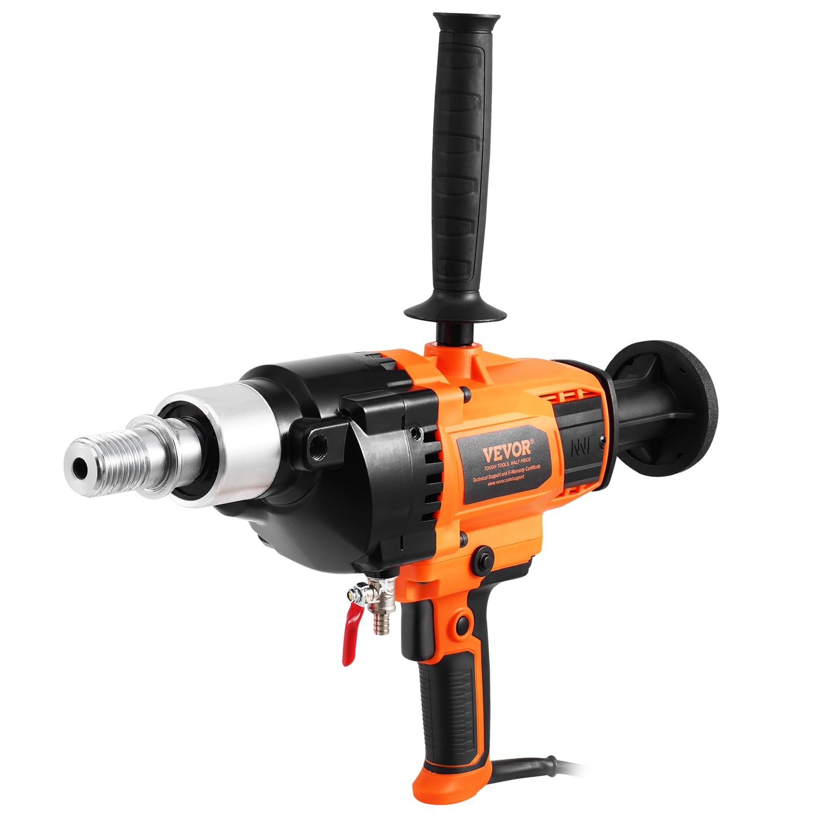 VEVOR Kernbohrmaschine Diamantkernbohrmaschine 2-18 cm Bohrdurchmesser und Tragetasche, robuster Beton-Kernbohrer 2600 W, Nass- und Trockengebrauch, zum Bohren von Beton und Mischen von Farbe