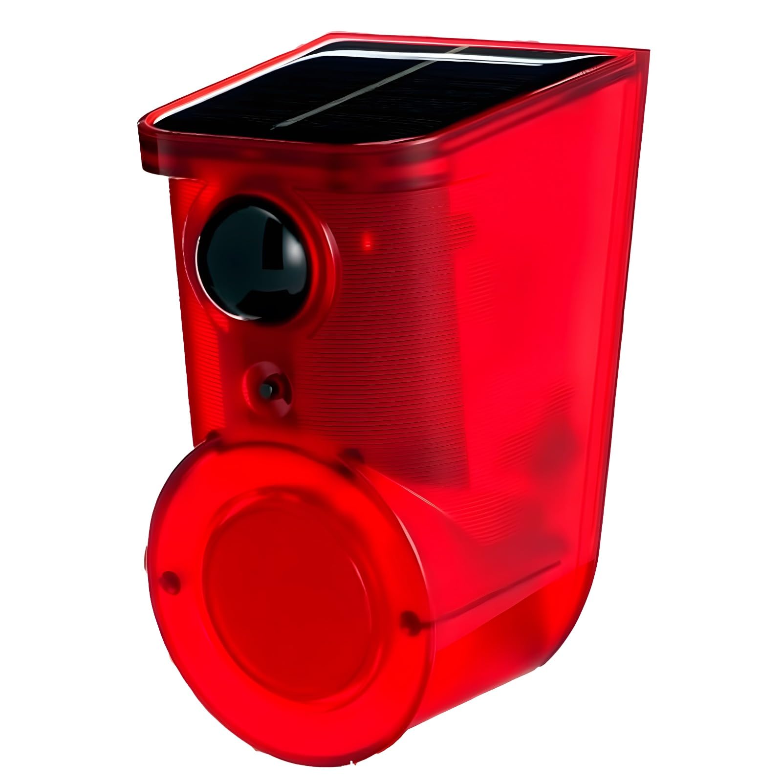2 STK. Solar-Bewegungsmelder-Alarm für außen, Licht-Sicherheitsalarm, Multi-Modus Bewegungsmelder-Alarm mit Ton und rotem Blinklicht, mit Solarbetrieb für Hof, Garten und Einfahrt