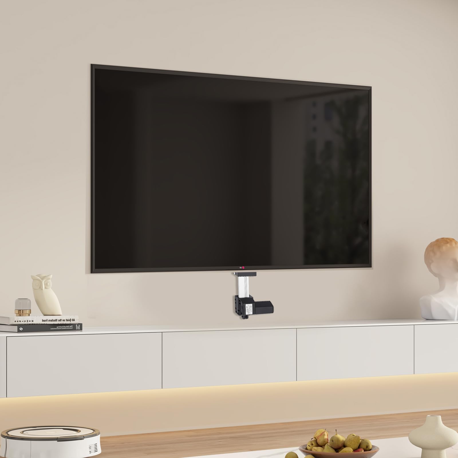 Stojak pod telewizor, 220 V, maks. nośność 50 kg, regulacja wysokości 98-168 cm, podnośnik telewizyjny do telewizorów 26"-57"