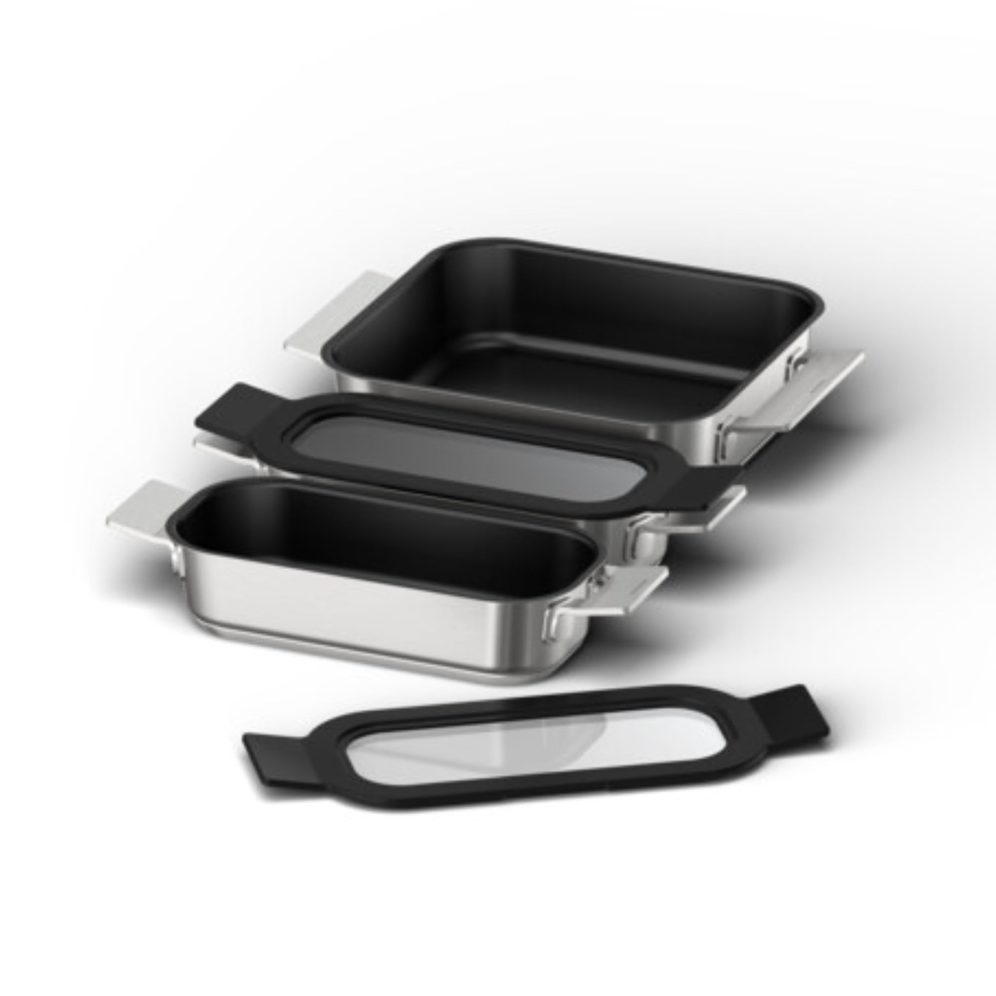Balay, Set 3 Sartenes Rectangulares, Accesorio FlexInducción, 3AB9FF030 | Equipa tu cocina con el set de sartenes ideal para tu zona FlexInducción.