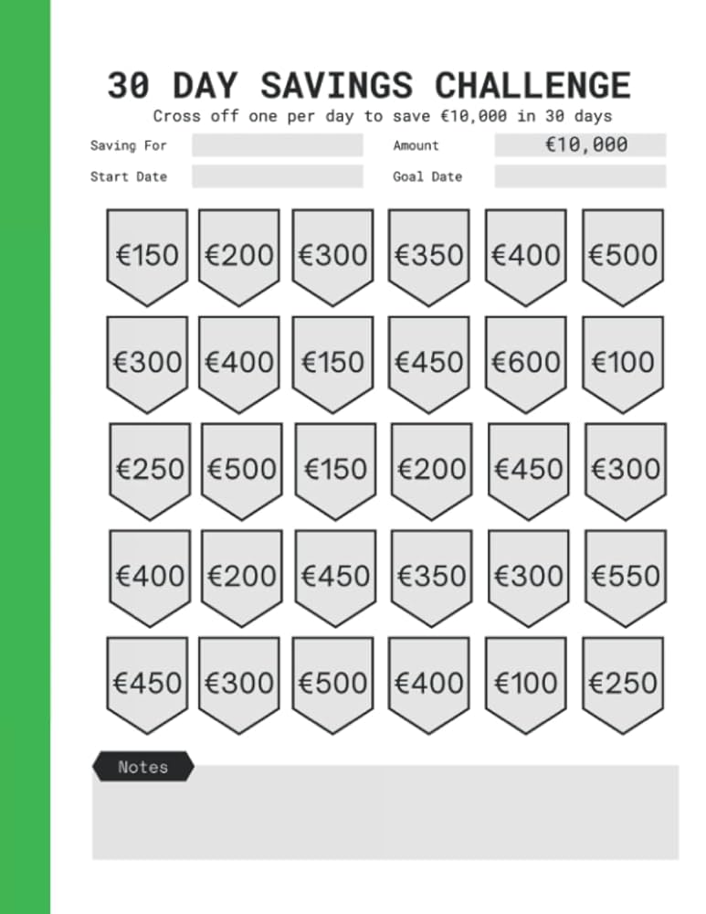 amazon-com-30-day-money-challenge-tracker-10k-savings-challenge-in-a-month-daily-bingo-money-saving-chart-to-help-you-save-10-000-euro-creatives-fortunate-frog-books for 10k In 100 Days Challenge Free Printable Amazon.com: 30 Day Money Challenge Tracker: €10k Savings Challenge In A Month - Daily Bingo Money Saving Chart To Help You Save 10,000 Euro: Creatives, Fortunate Frog: Books for 10k In 100 Days Challenge Free Printable