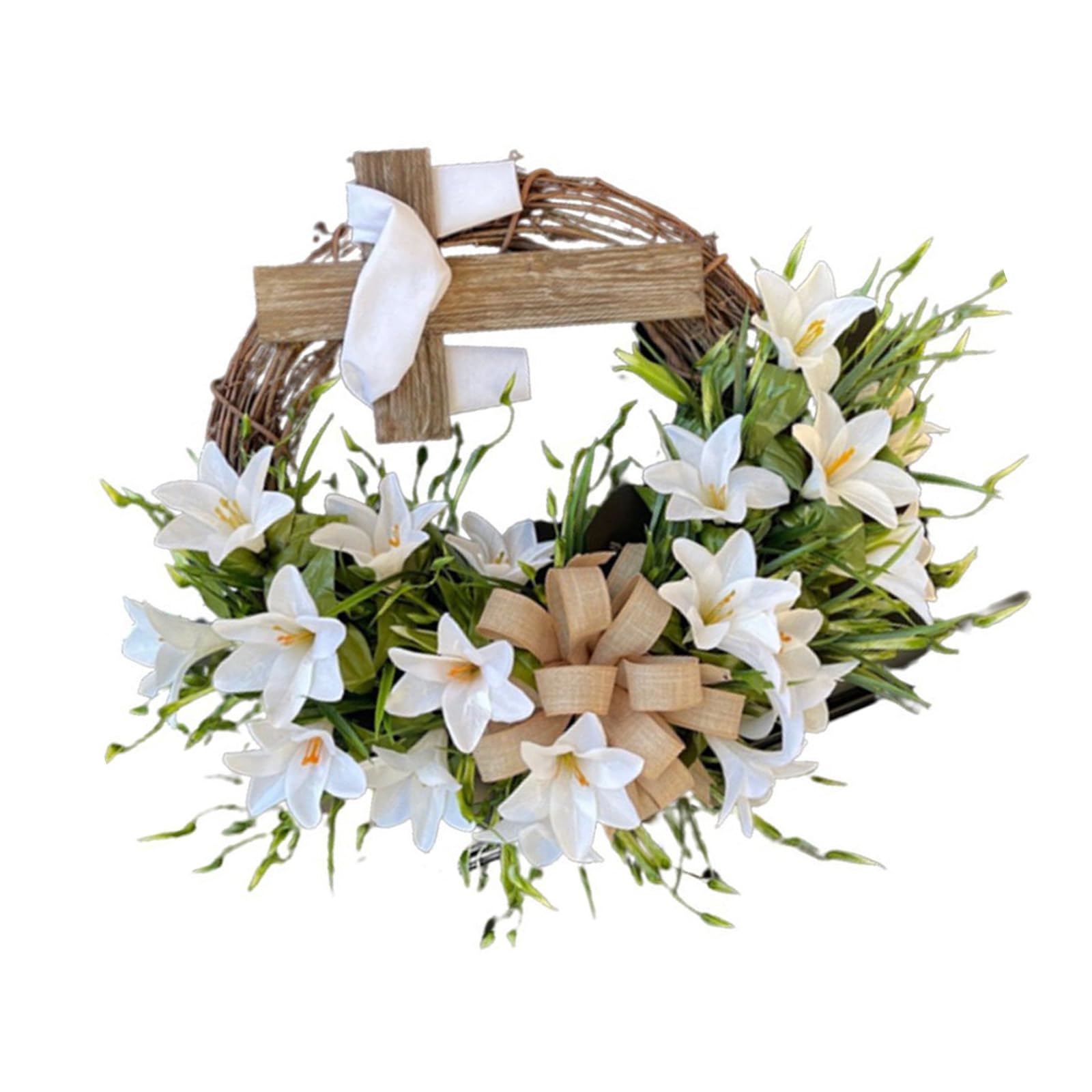 our fave Wreath with Symbol Design Handcrafted and Polyester Ornament for Door Wall Seasonal Celebration Door Wall Decoration Seasonal Celebration with Symbols