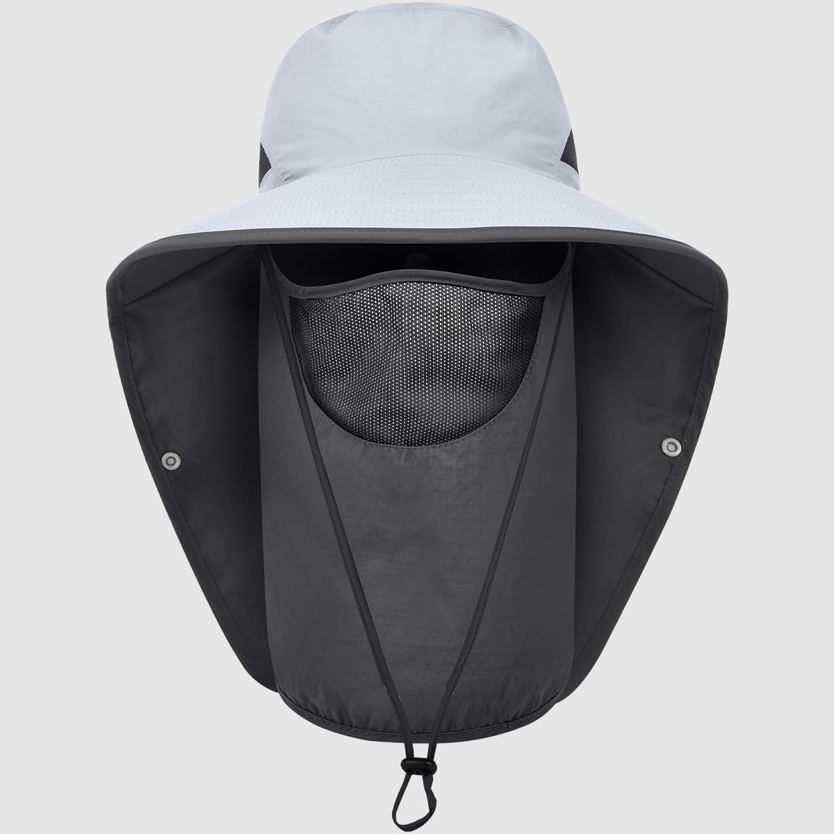 Womens Sun Hat Wide Brim UPF50+ Outdoor Sun Protection Ladies Fishing Hat with Neck Flap Detachable Face Cover image 4