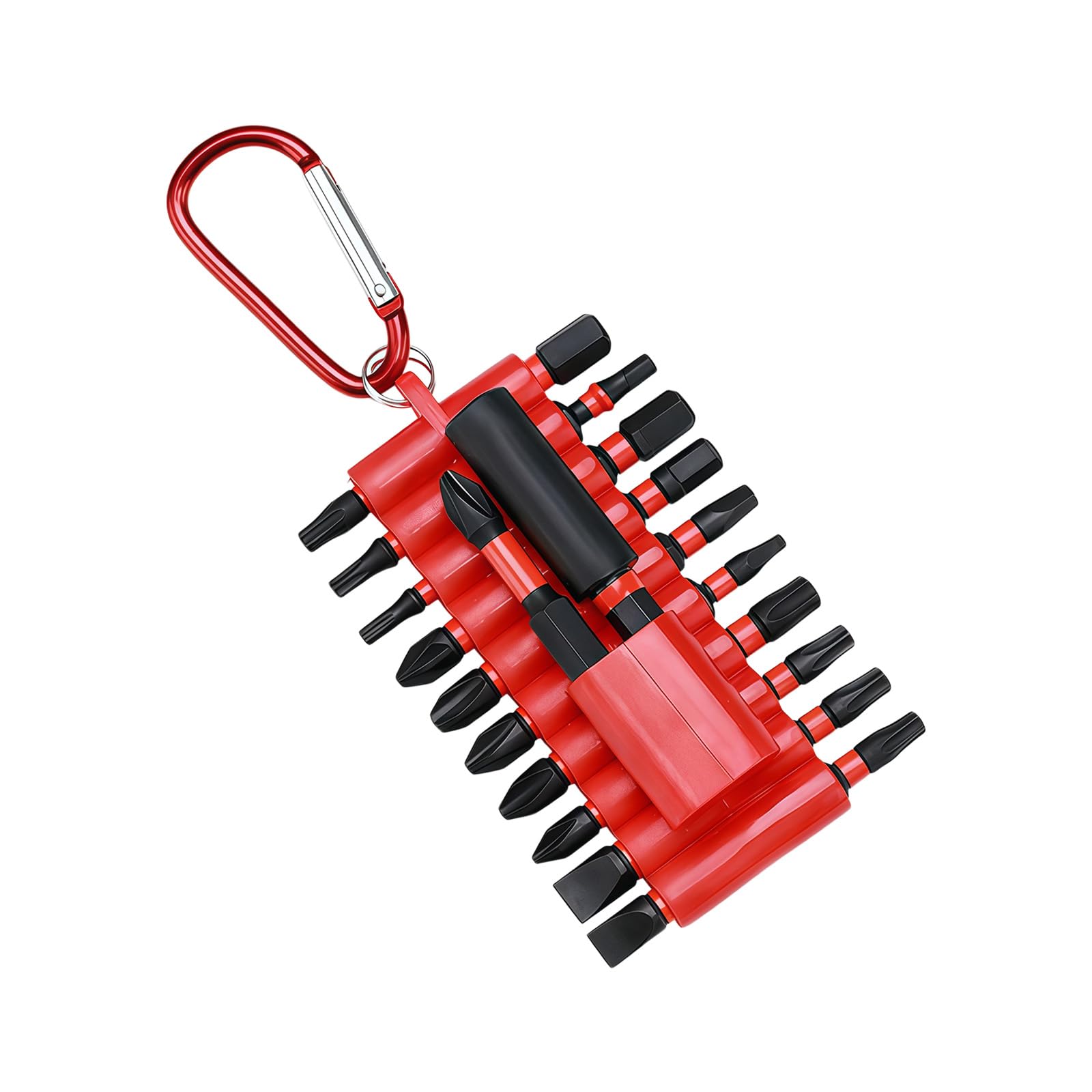 Rgybao Red Ergonomic Antislip Impacts Screwdriver Bit Set With Organizers Sleeve Suitable For Electric Tool Various Repairs 22 Piece Mixture Screwdriver Bit Set
