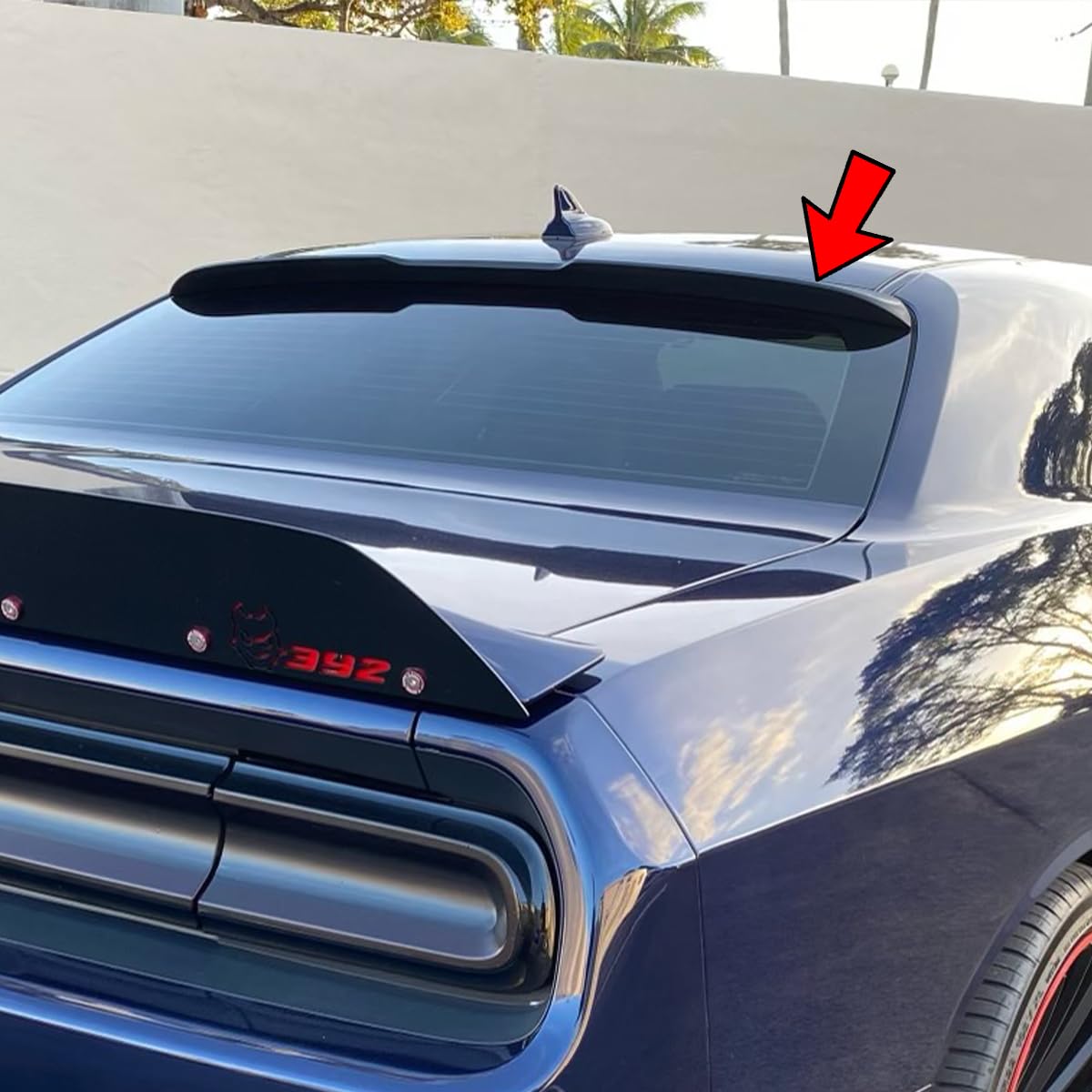 SpoilerKing Rear Window Roof Spoiler w/Center Cut (380RC) Compatible with Dodge Challenger 2008-2023