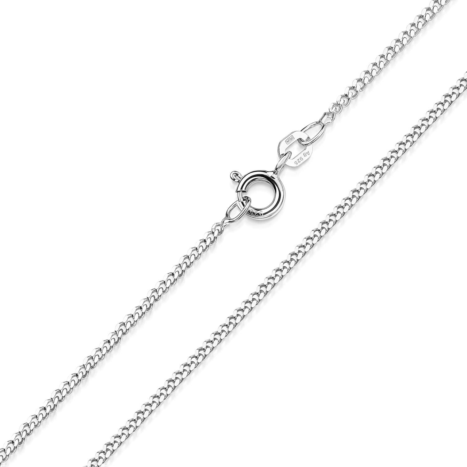 Feine Damen Panzerkette 1,7mm aus 925 Sterling Silber für Anhänger K91