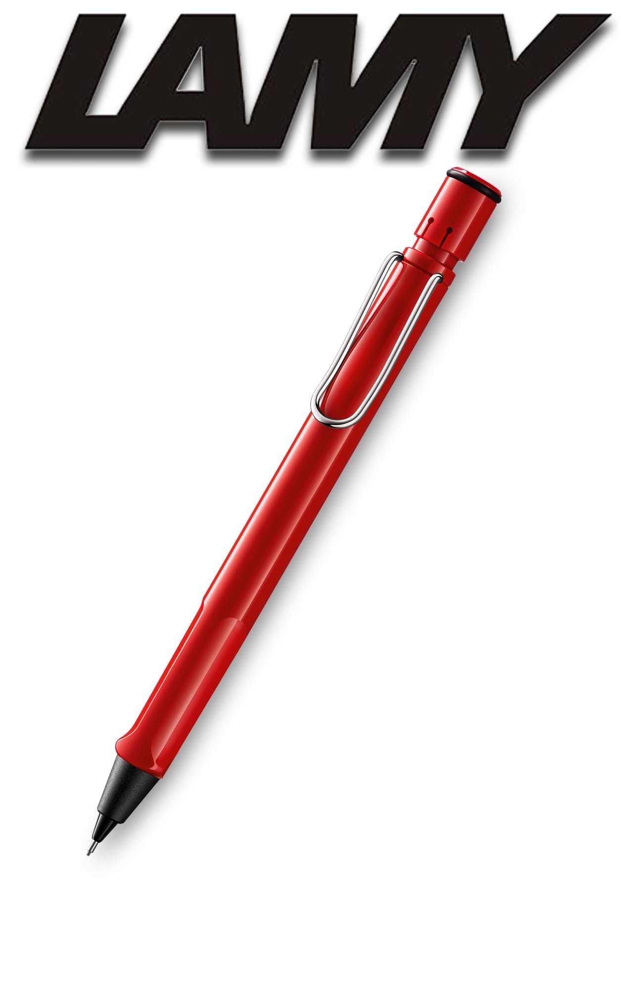 Lamy Safari Set [F?ller + Kugelschreiber + Tintenroller + Bleistift] (inkl. Ersatzminen + Patronen, Rot - Red)