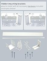 Vista 7 de Linen Avenue - Estor sin cables de 2 pulgadas de madera sintética, blanco, 34 1/2 pulgadas de ancho x 36 pulgadas de alto, montaje interno al ras