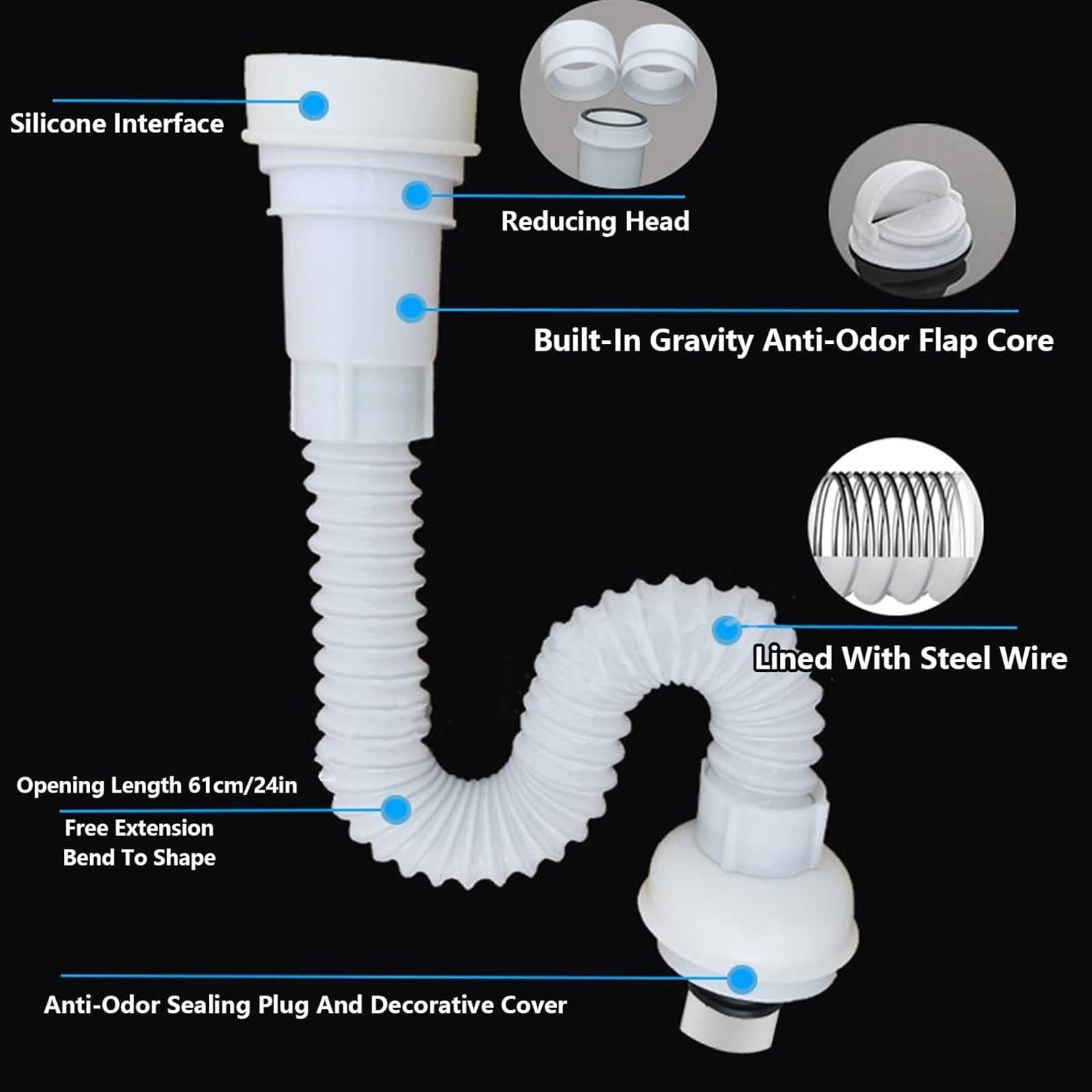 Orinatore Da Parete In Plastica Con Coperchio, Senza Foratura, Adesivo, Per Casa Garage Giardino E Camping, Bianco