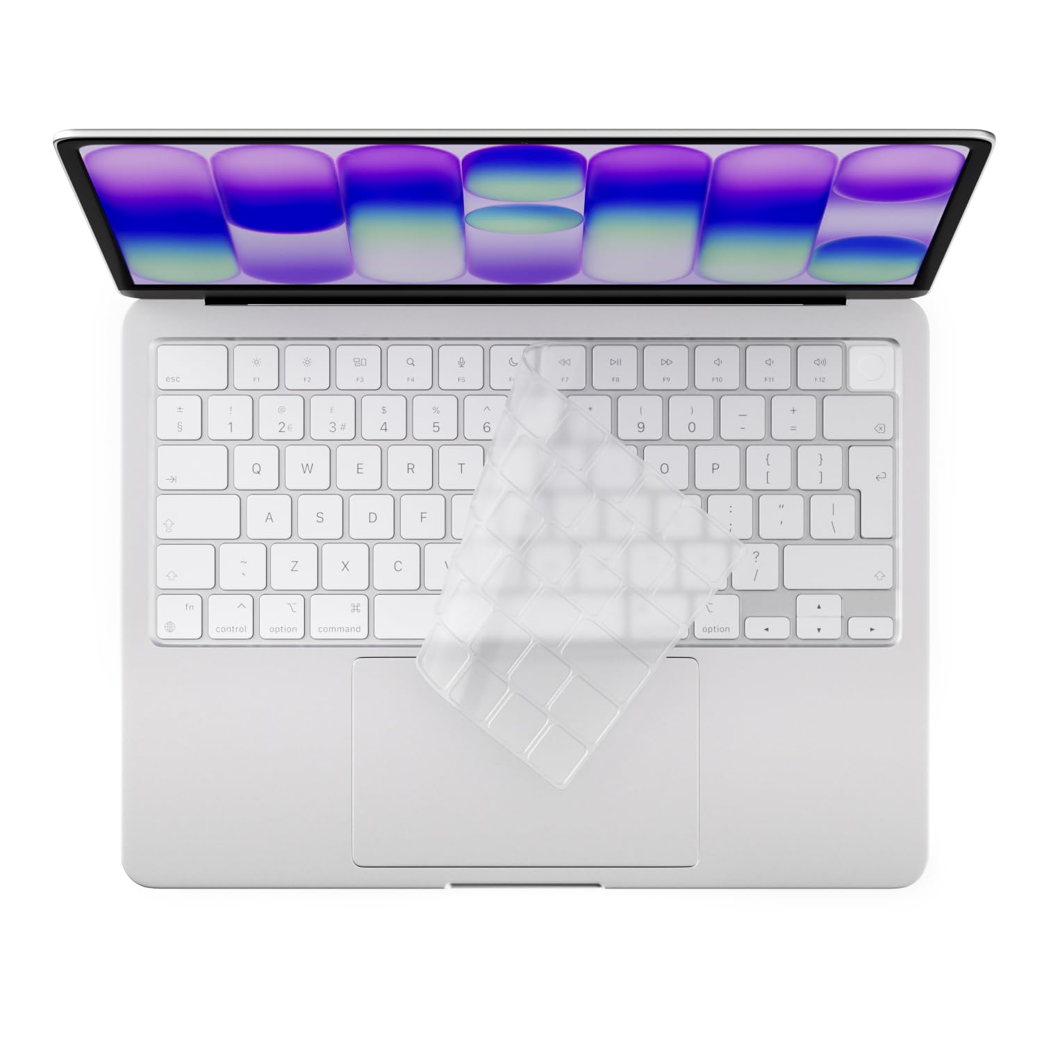 Funda para teclado para MacBook Neo 2026 de 13 pulgadas A3404 A18 Pro con Touch ID UK/EU, diseño antiderrames, a prueba de polvo, lavable, protector de accesorios (transparente)