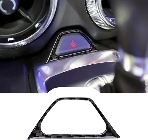 Miniatura 6 de RUIANTE Compatible con panel de botón de advertencia de consola central de fibra de carbono, doble flash, accesorios para Camaro 2015 2016 2017 2018