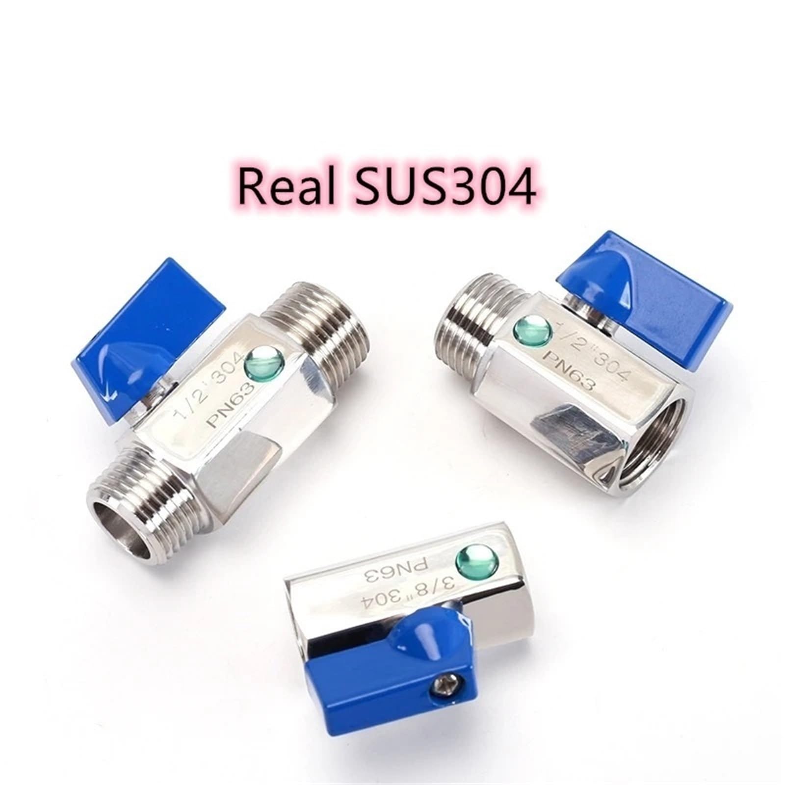 1 mini válvula de bola BSP de 0.12 a 1 pulgada, acero inoxidable SS304/316, roscas hembra/macho, mango manual, para agua, aire, gas, cocina, uso industrial (0.25 pulgadas, SUS316-macho a hembra)