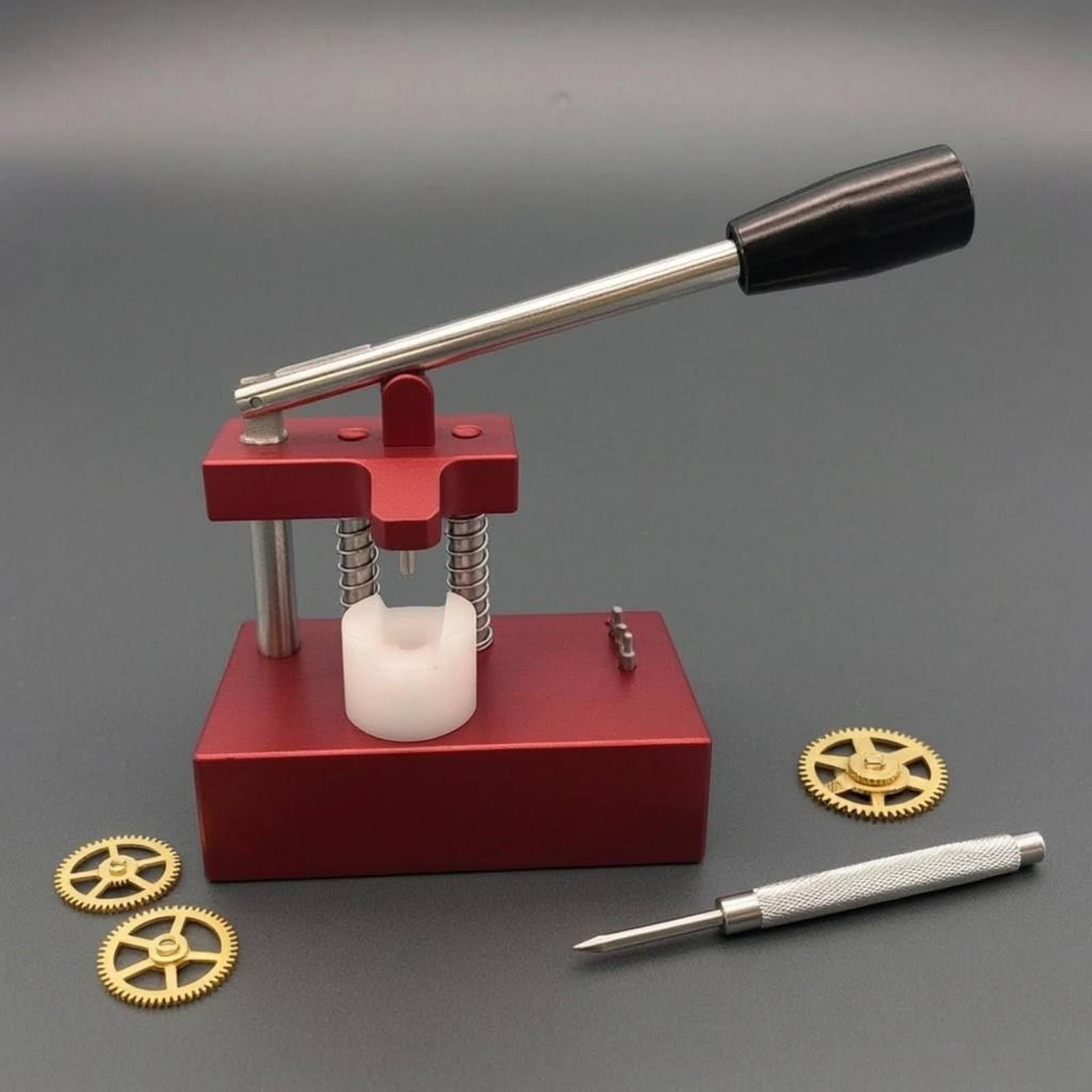 Estrattore Tubi Orologio in Metallo Attrezzo Precisione Orologio Impugnatura Nera Strumento Manuale per Orologiai, Laboratorio di Orologeria