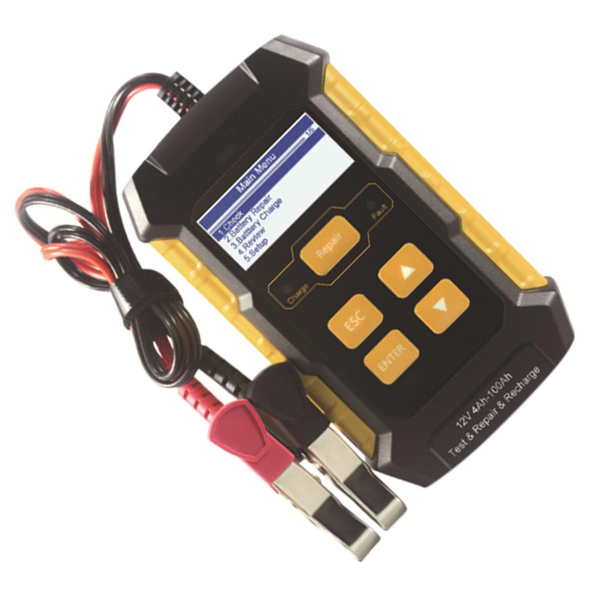 Testeur de Batterie Voiture 12v, Chargeur Réparateur Rapide, ABS Cuivre