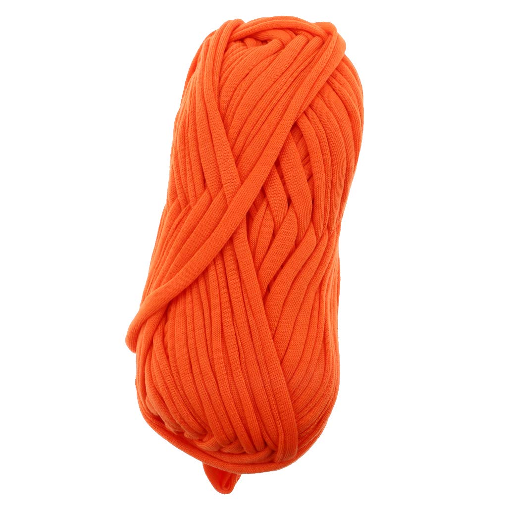 Gbrand 1 PCS Coloré T-Shirt Fil À Tricoter Tissu Crochet Tissu pour DIY Tissu Tricoté Art (#43 Fleur Rose