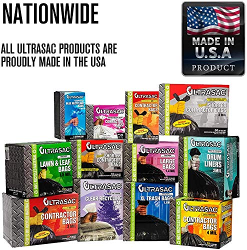 Ultrasac - 771228 Trash Compactor Bags - (40 Pack with Ties) 18 Gallon for 15 inch Compactors - 25\" x 35\" Heavy Duty 2.5 MIL Garbage Disposal Bags Compatible with Kitchenaid Kenmore Whirlpool GE Gladiator (Two Pack - White) - Thumbnail 4