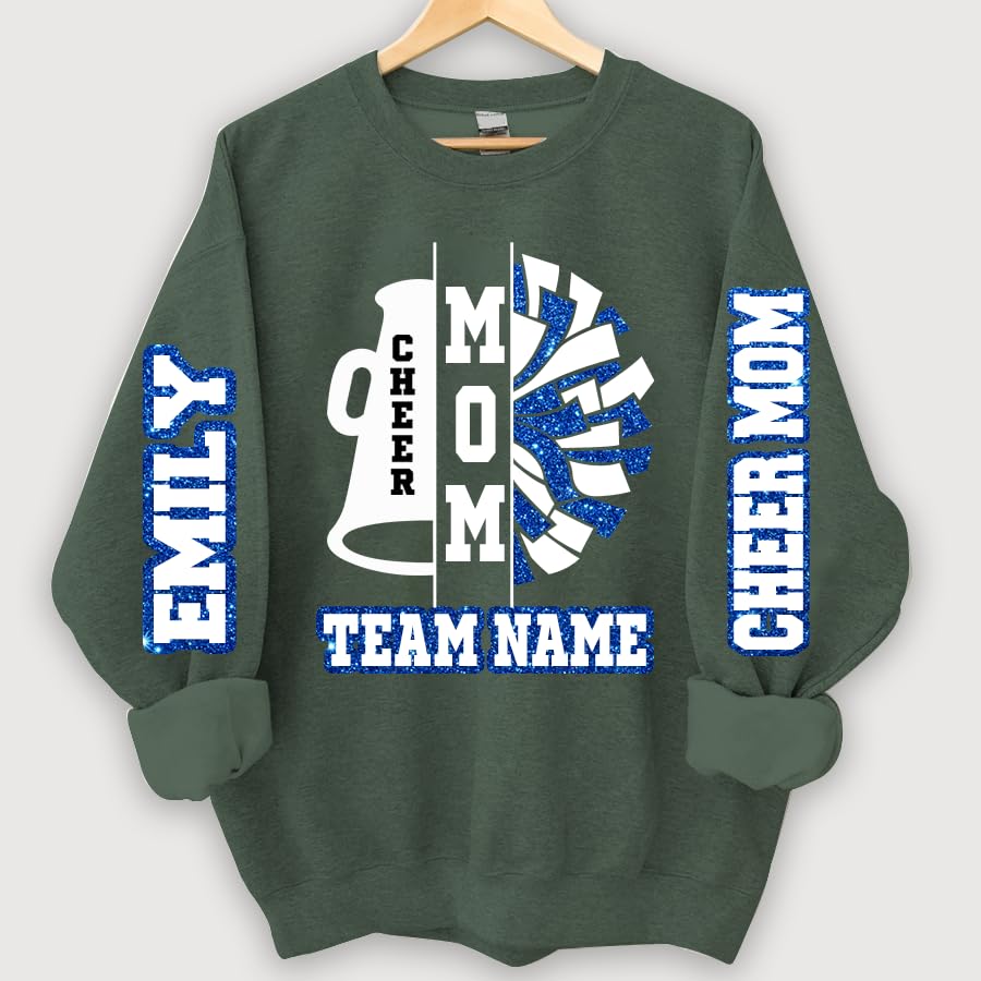 Personalized Cheer Grandma Shirt, Glitter Sweatshirts, Cheer Grandma Shirts for Women4